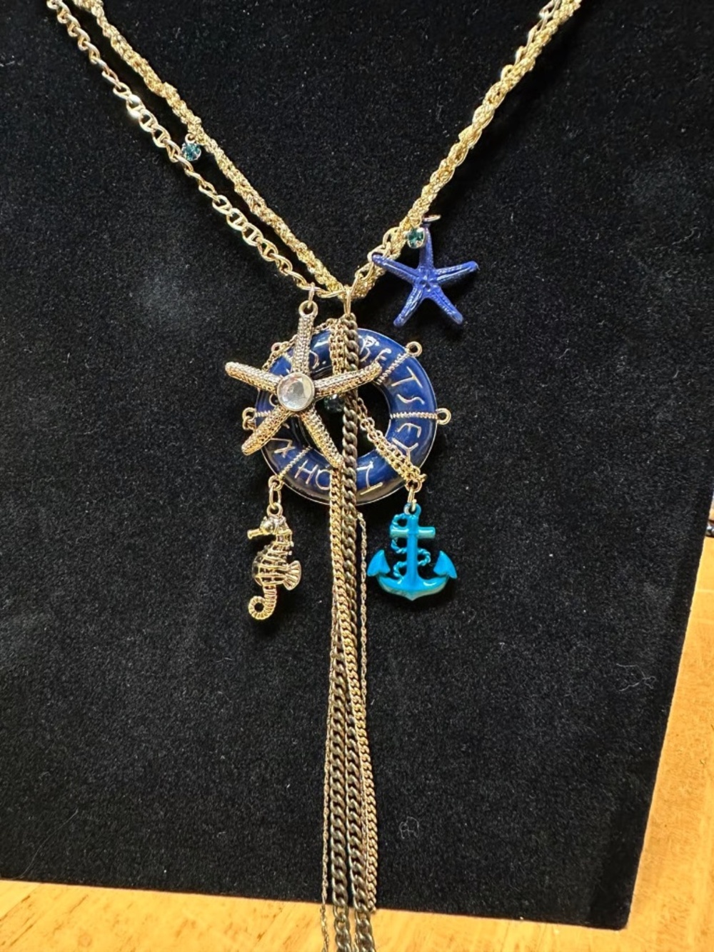 Betsey Johnson Life Preserver Nautical Necklace - Picture 1 of 7